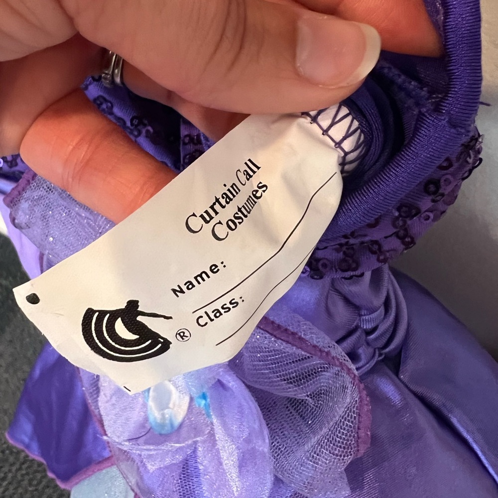Curtain Call Costumes, Almost There, ballet tutu dance outfit, purple, size CSM - Picture 7 of 10
